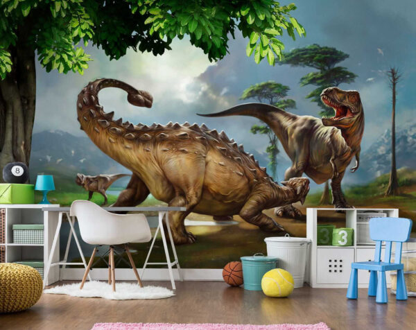 Malba dinosaurů u řeky Malba dinosaurů u řeky