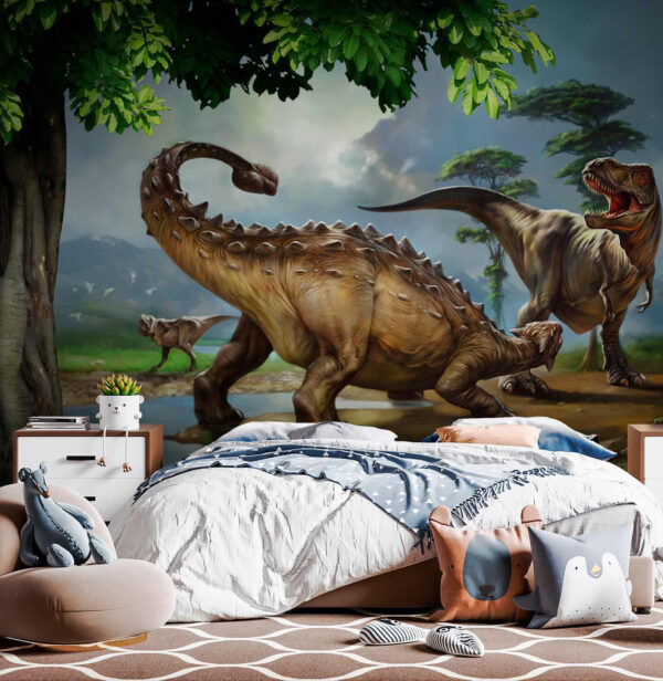 Malba dinosaurů u řeky Malba dinosaurů u řeky