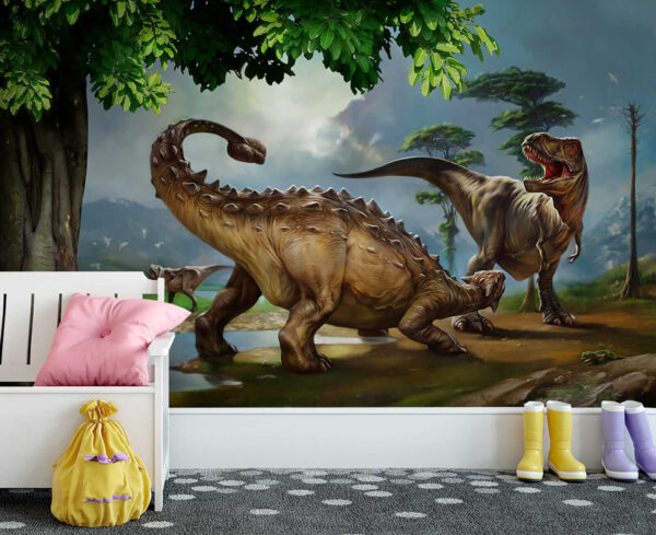 Malba dinosaurů u řeky Malba dinosaurů u řeky