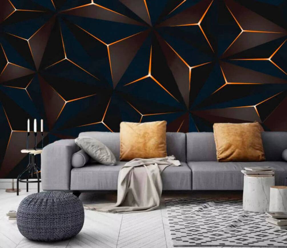 Black and orange triangle pattern