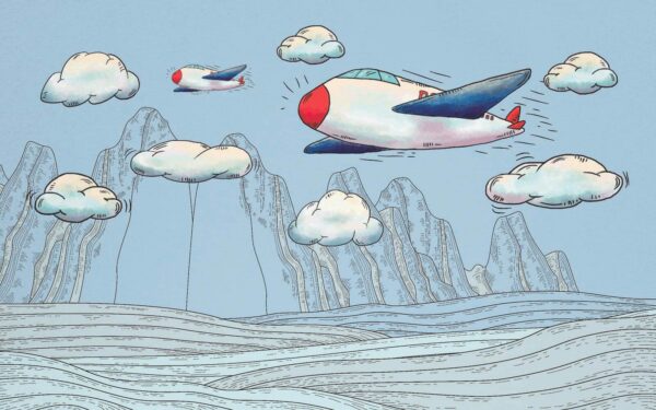 u28105p 600x375 - Karikatura letadel letících nad horami - tegory