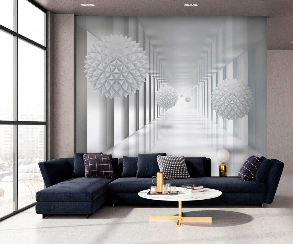 White room with white balls White room with white balls