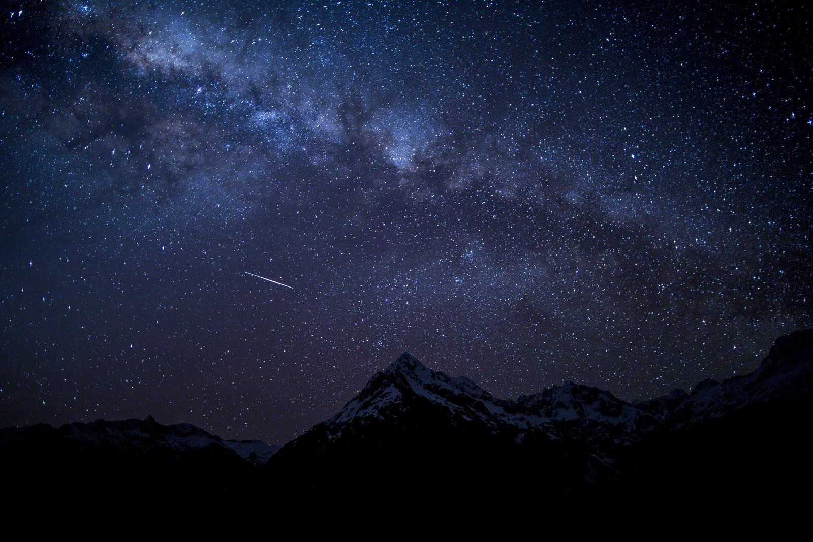 Starry sky over mountains Starry sky over mountains