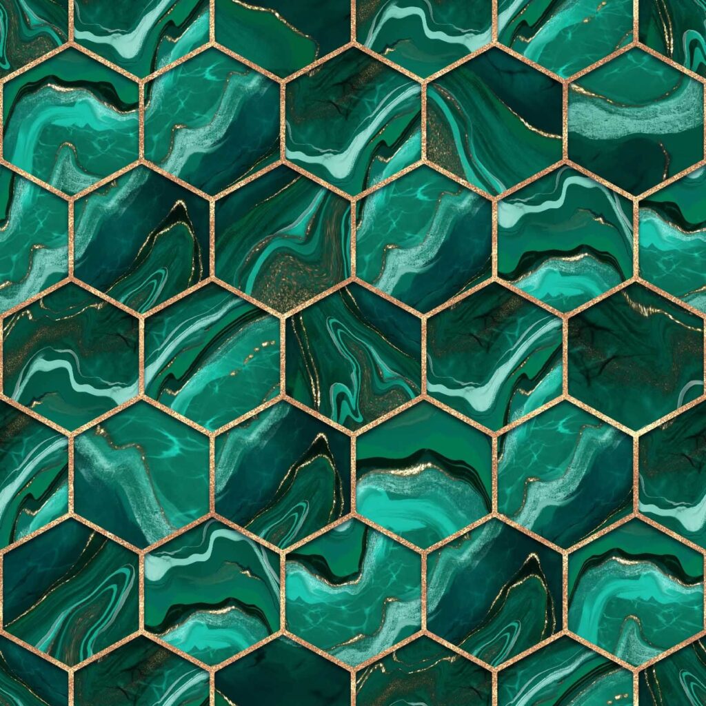 Živý design se šestiúhelníkovým mramorovým vzorem Živý design se šestiúhelníkovým mramorovým vzorem