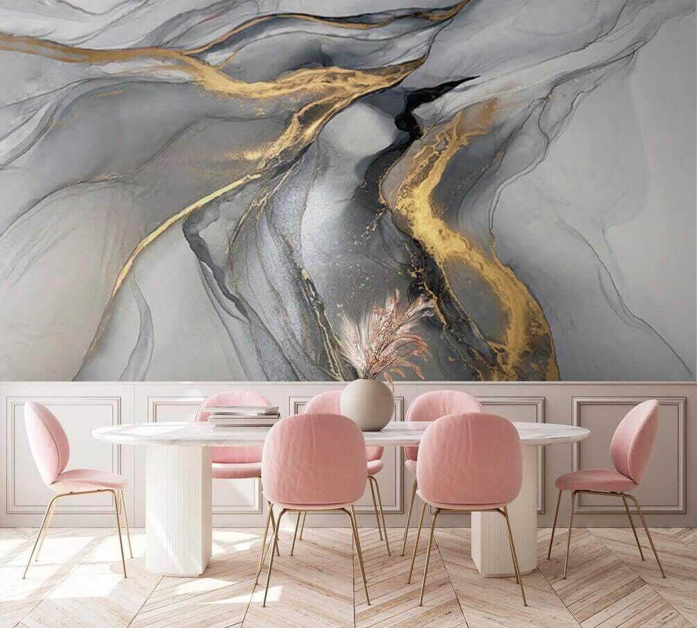 Elegant abstract art in muted tones