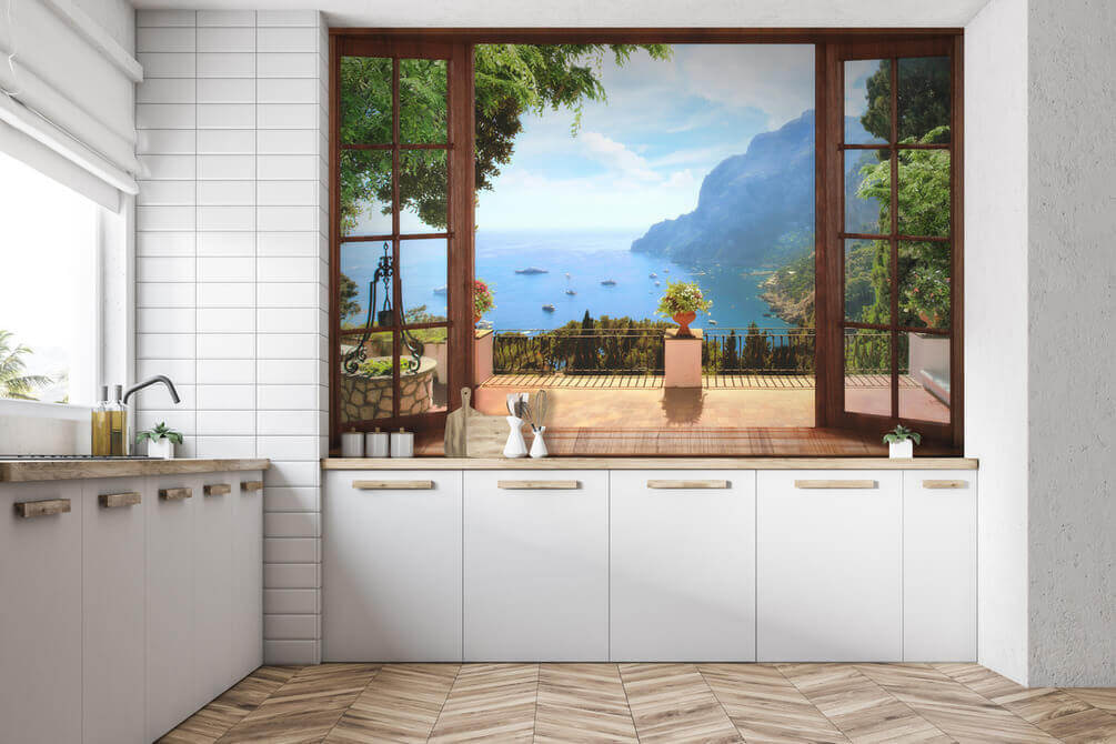 View of the ocean from a balcony