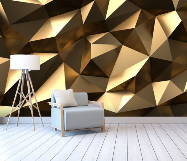 Třpytivá geometrická abstrakce v hnědé barvě Třpytivá geometrická abstrakce v hnědé barvě