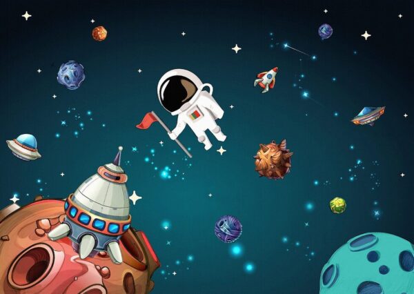 Kreslená vesmírná scéna s planetami a hvězdami u13898p 600x426 - Kreslená vesmírná scéna s planetami a hvězdami - tegory
