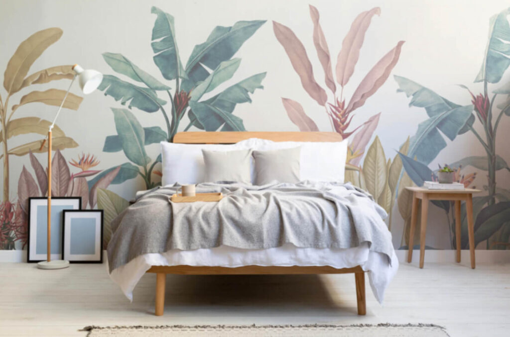 Wallpaper with plants and flowers Wallpaper with plants and flowers