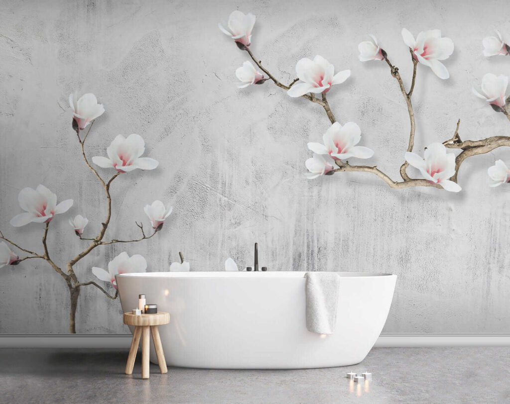 White flowers on a white background