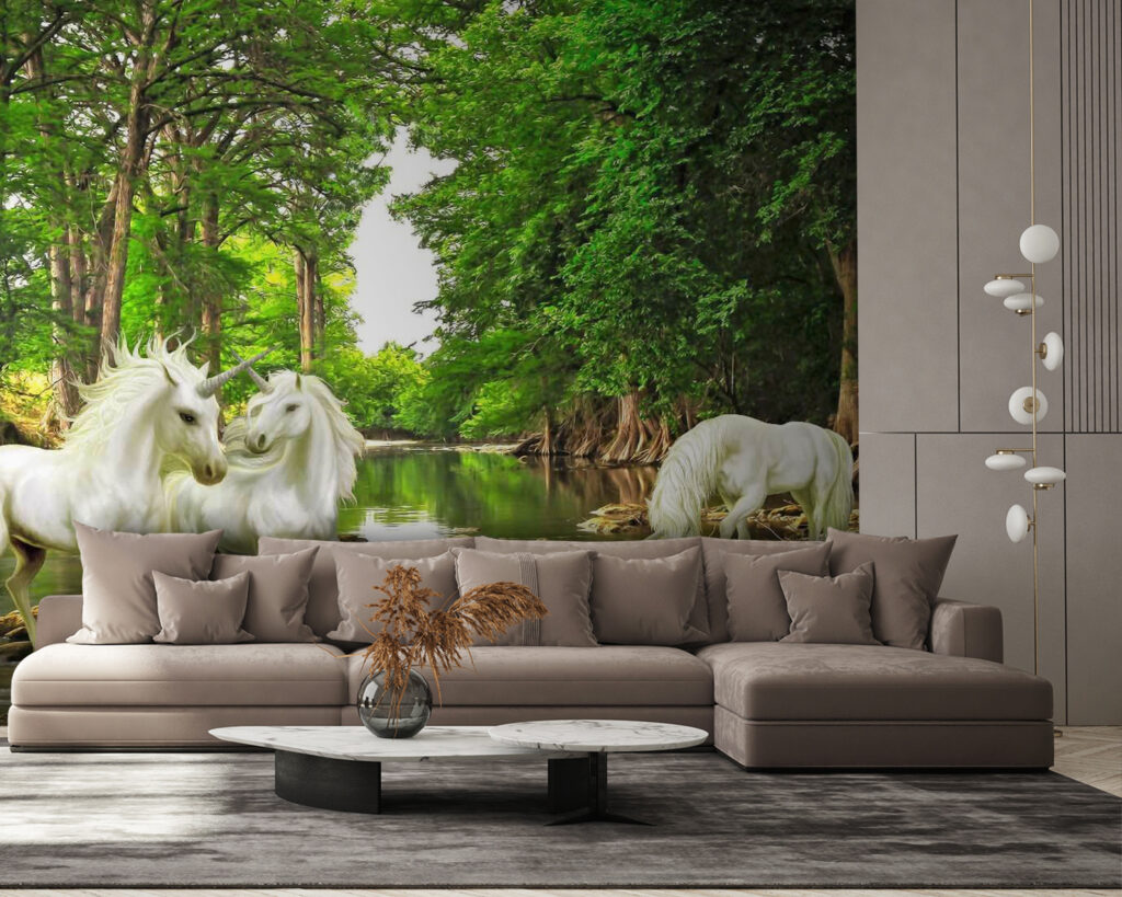 u05099pig58 1024x819 - Skupina bílých jednorožců v řece - tegory