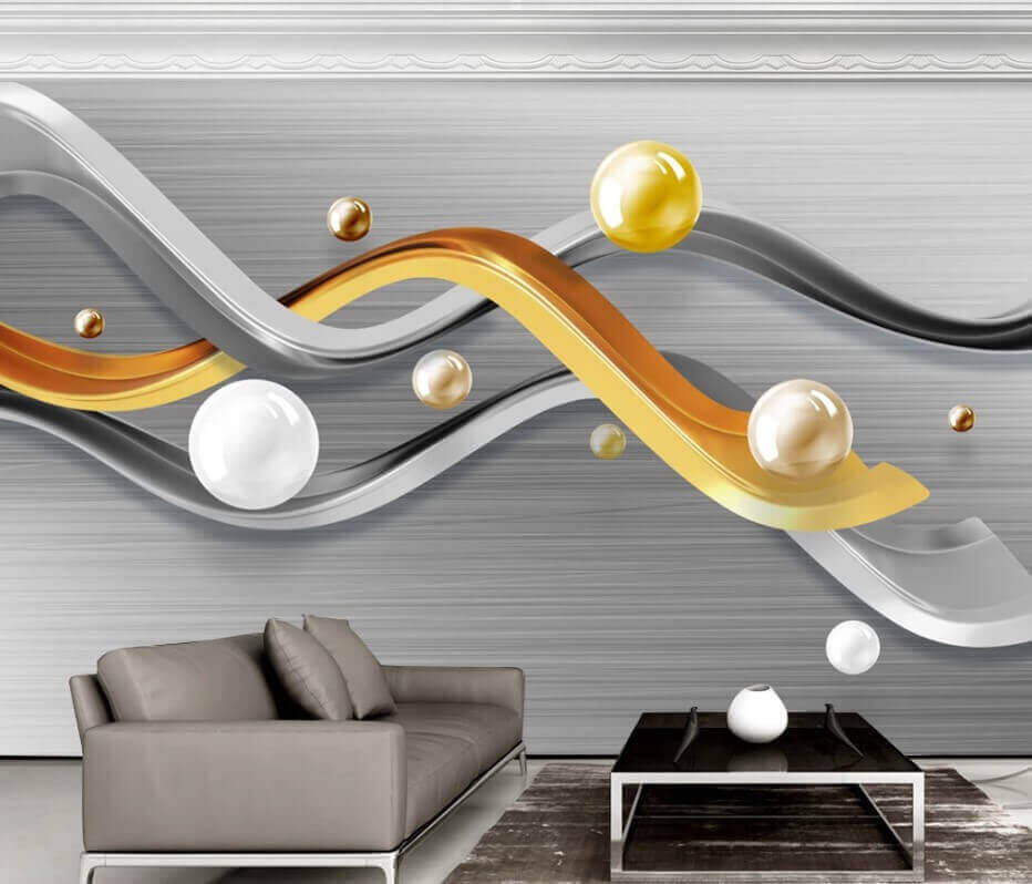 Metallic curves with floating orbs