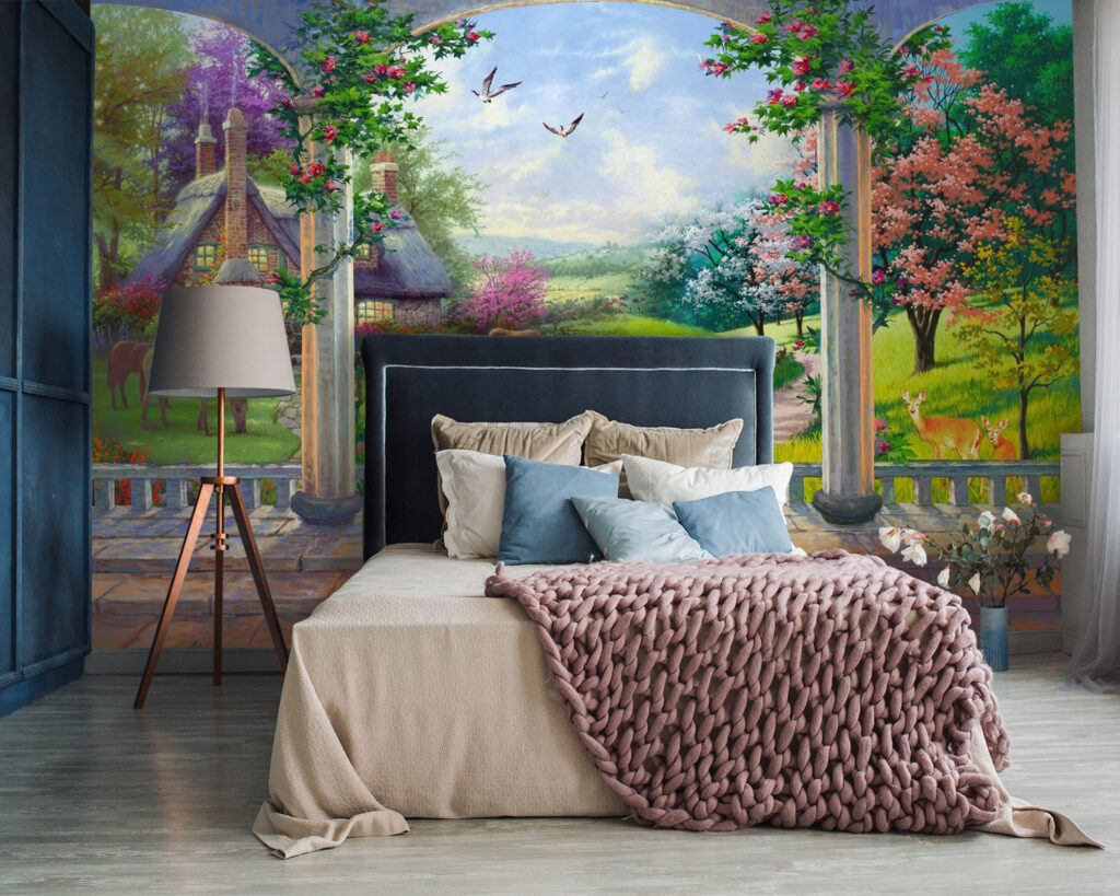 u09760pib87 1024x819 - Obraz krajiny s koněm a domem - tegory