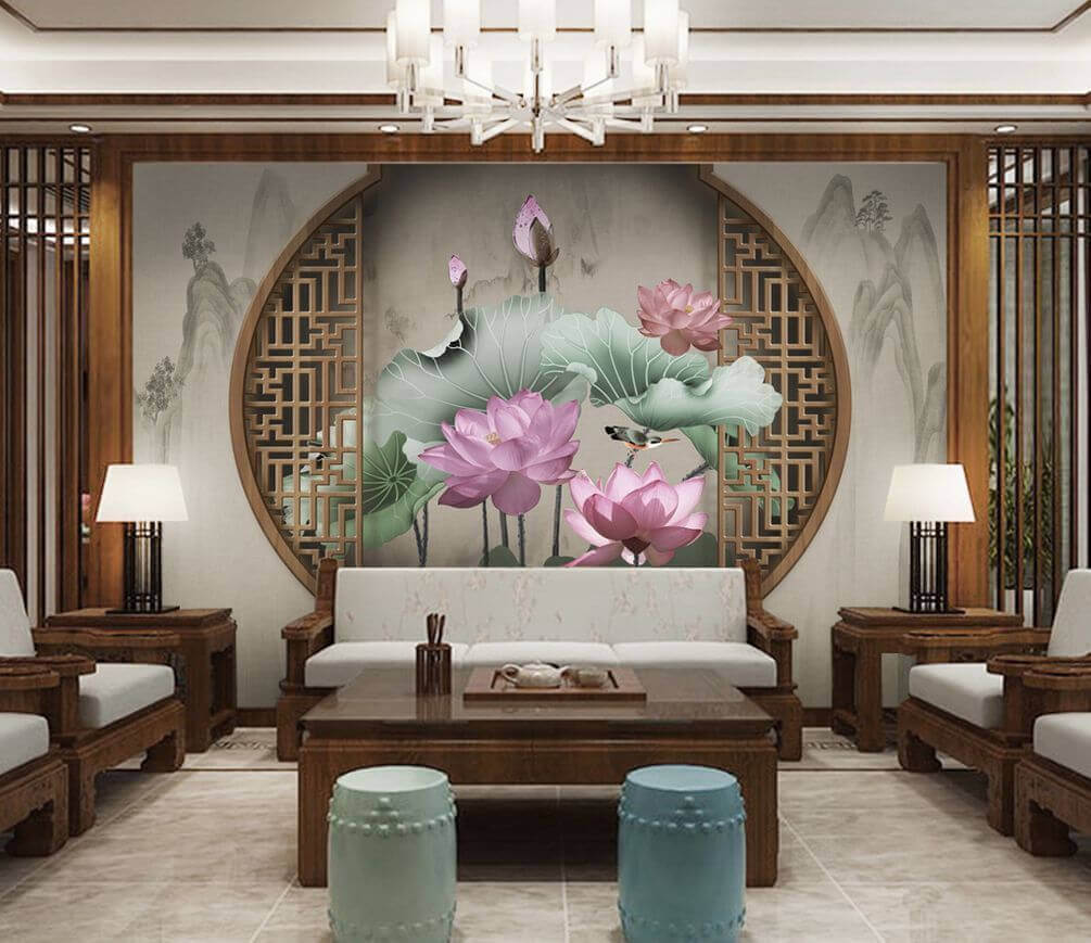 u11741pig1m - Tapety s růžovými květy a listy - tegory