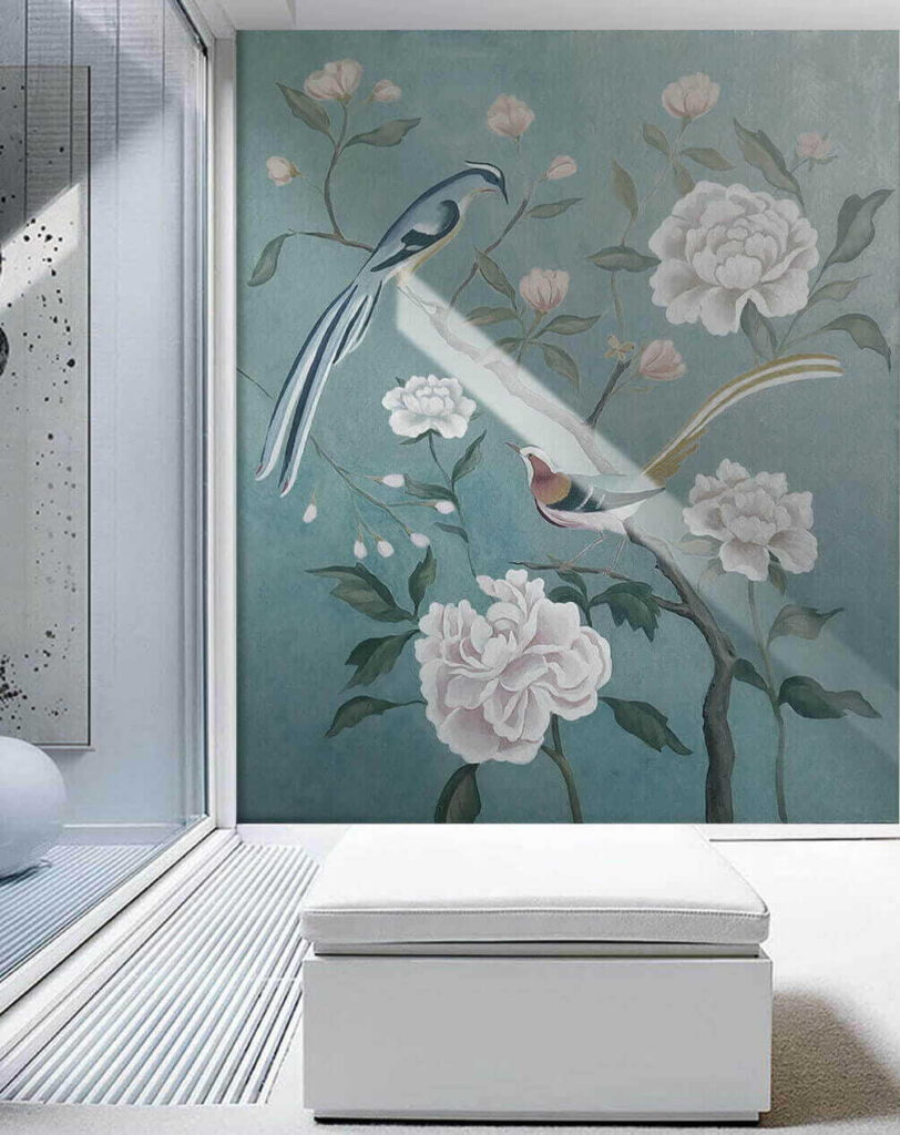 Malba ptáků na větvi s květinami u14296pih1 812x1024 - Malba ptáků na větvi s květinami - tegory