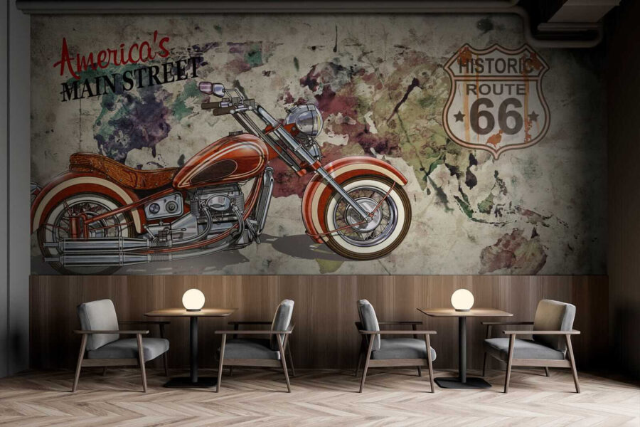 Motocykl na mapě Motocykl na mapě