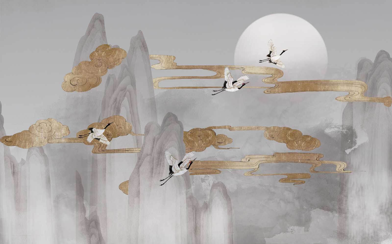 Malba ptáků létajících na obloze u16241p - Malba ptáků létajících na obloze - tegory