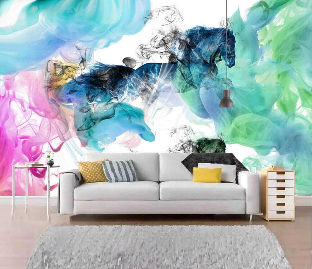 u16619pig1m - Kůň v různých barvách kouře - tegory