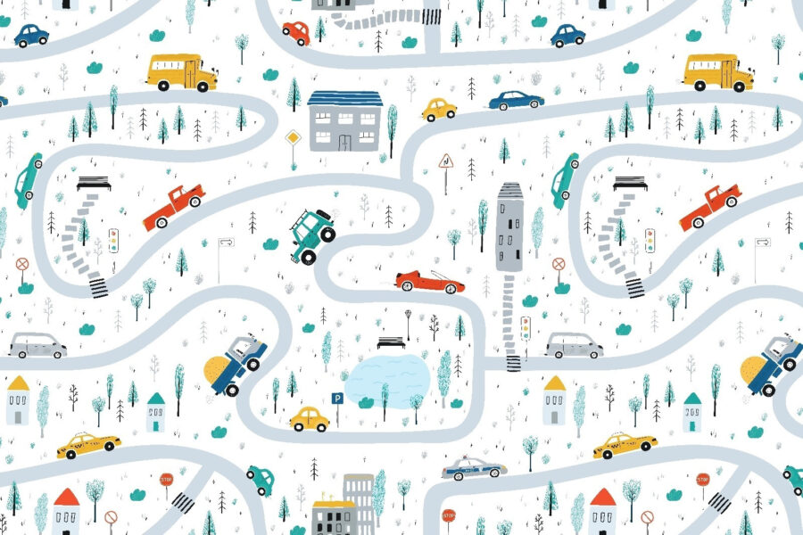 Mapa aut a budov