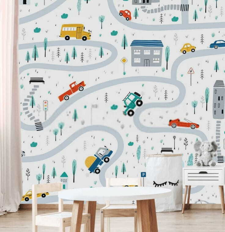 Mapa aut a budov