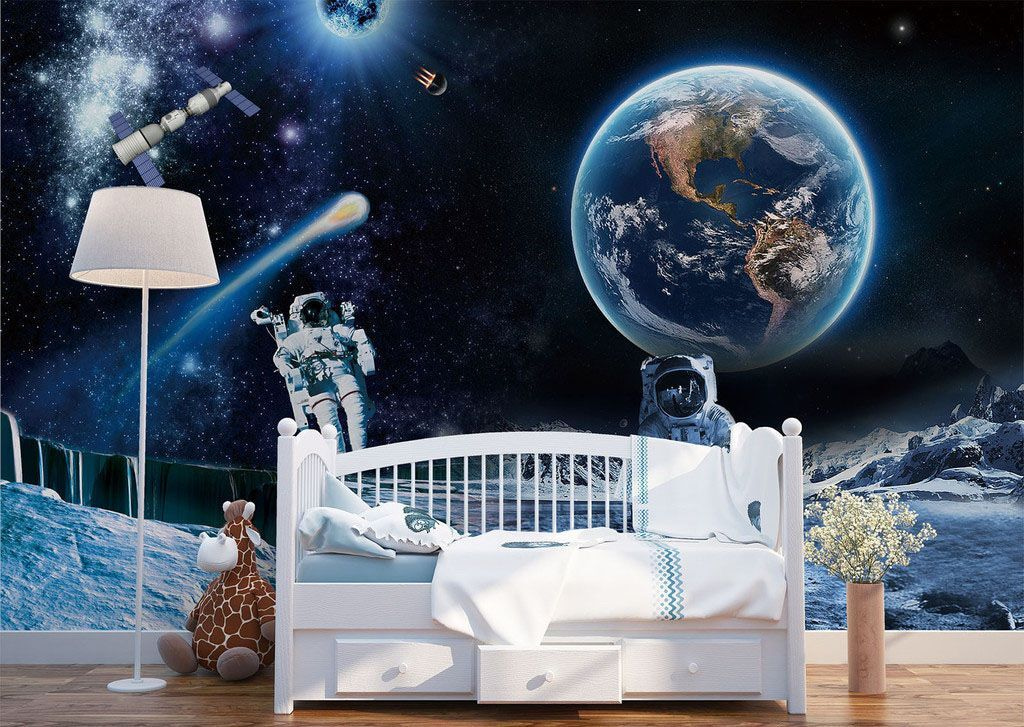 Astronauts on a moon