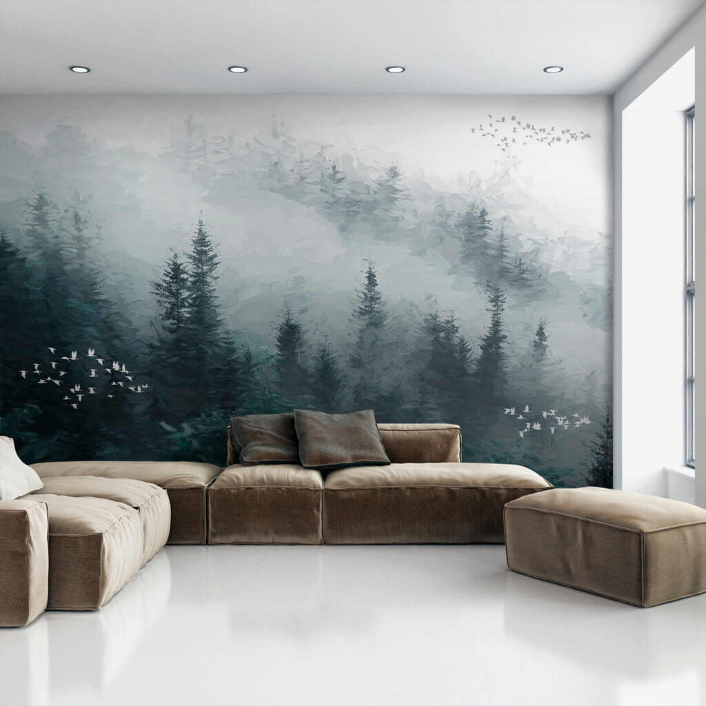 Mlžný les s poletujícími ptáky u23921pig1 1024x1024 - Mlžný les s poletujícími ptáky - tegory