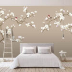 Fototapeta Pár ptáků na větvi stromu