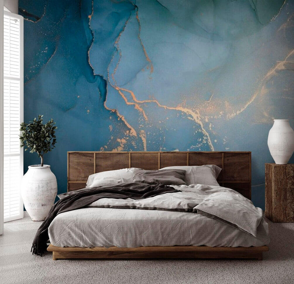 Azure artistry with amber accents Azure artistry with amber accents