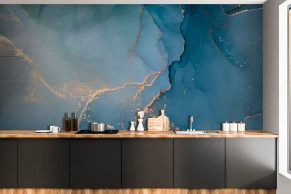 Azure artistry with amber accents Azure artistry with amber accents