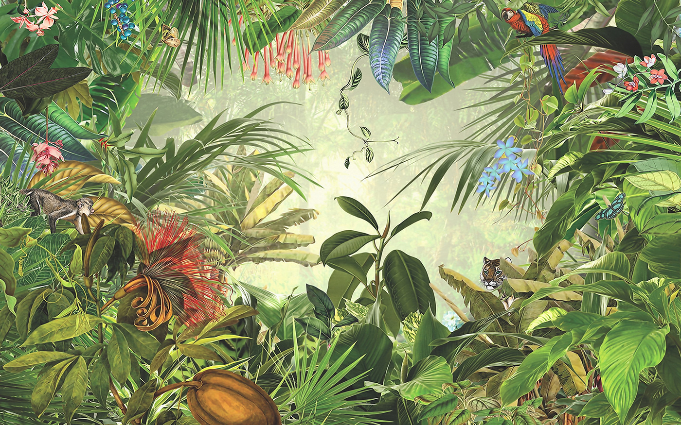 Painting of a tropical forest Painting of a tropical forest