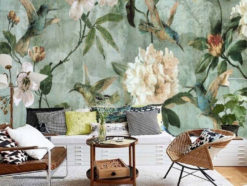 u31277pig1m - Tapety s ptáky a květinami - tegory