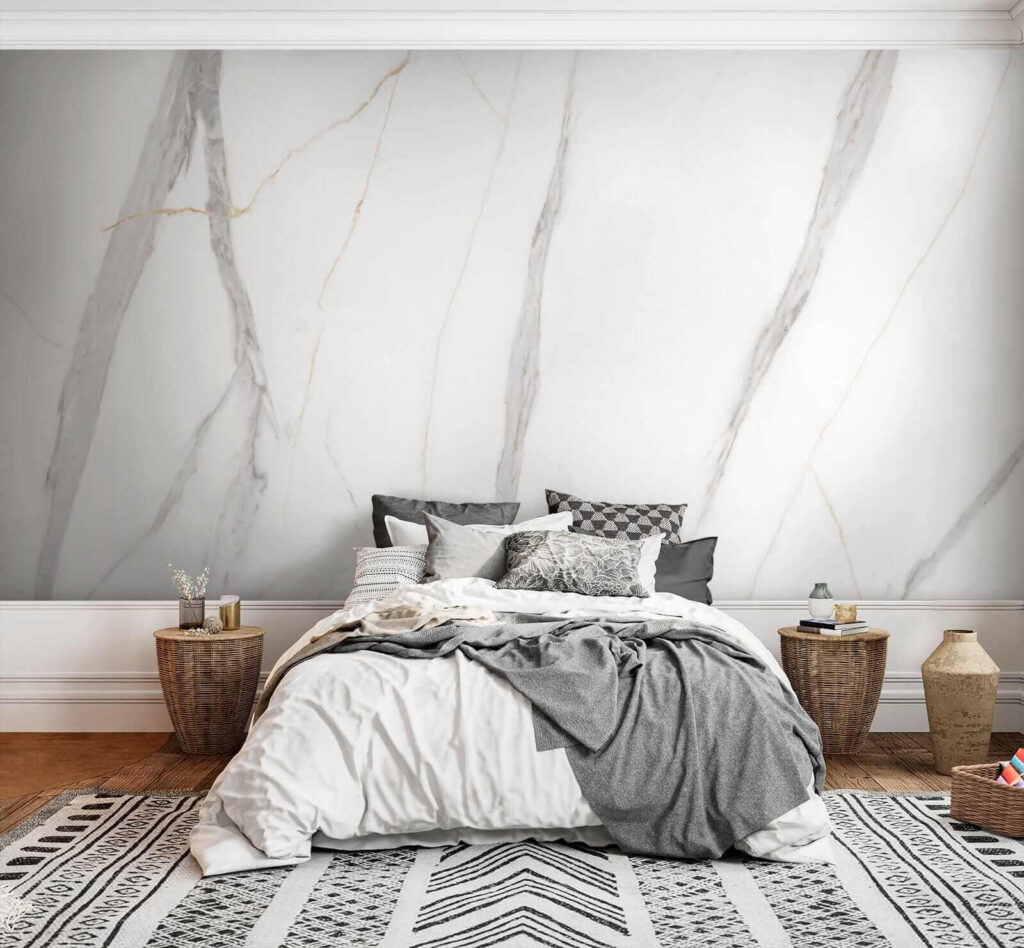 Elegant white marble with veins