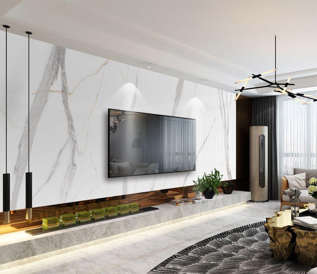 Elegant white marble with veins