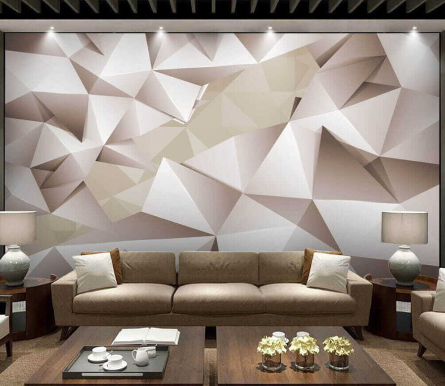 Bílý a šedý polygonální vzor Bílý a šedý polygonální vzor