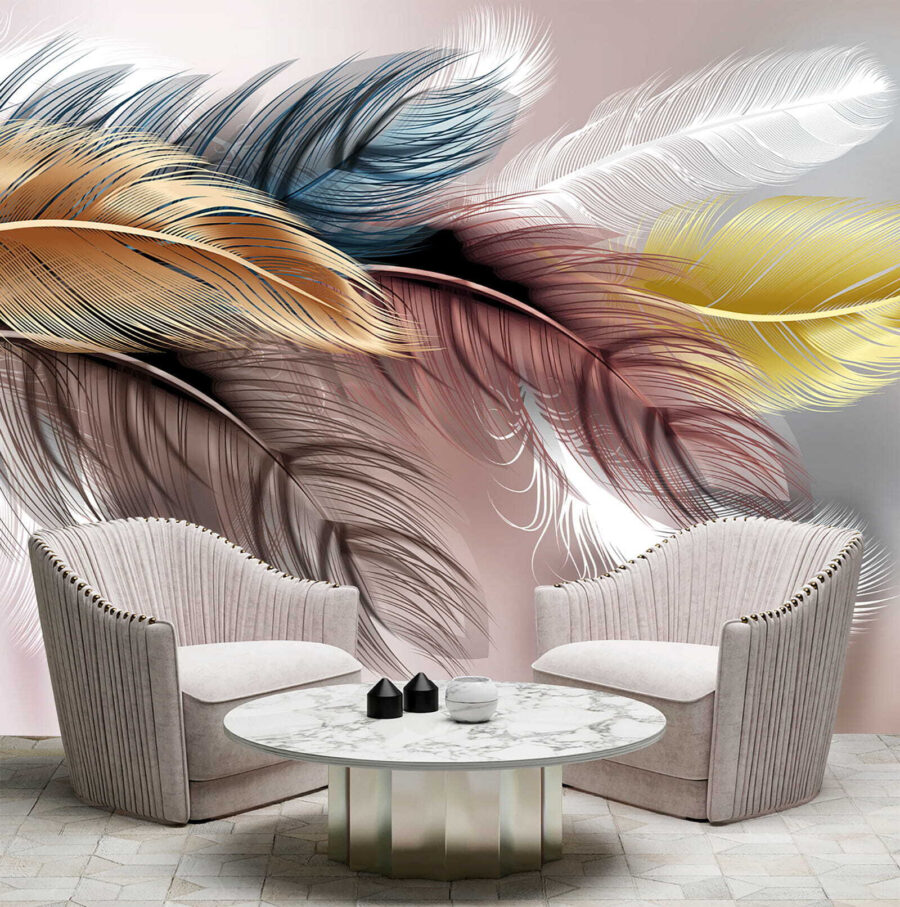 Fototapeta Skupina barevných per - Image 3