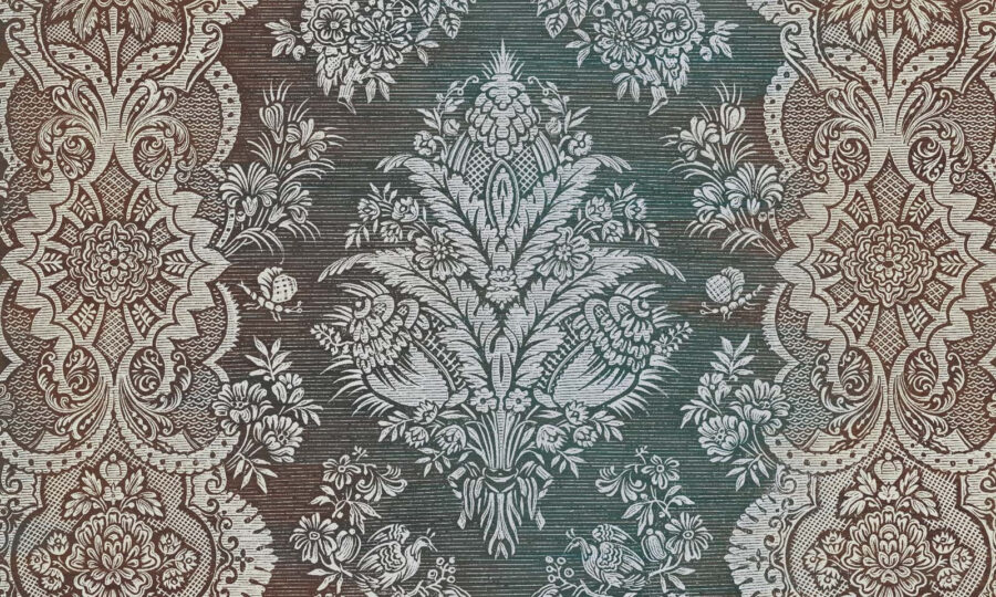 Složitý květinový vzor vintage designu