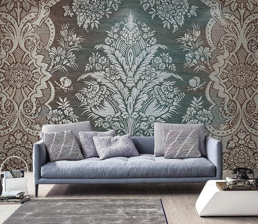 Složitý květinový vzor vintage designu