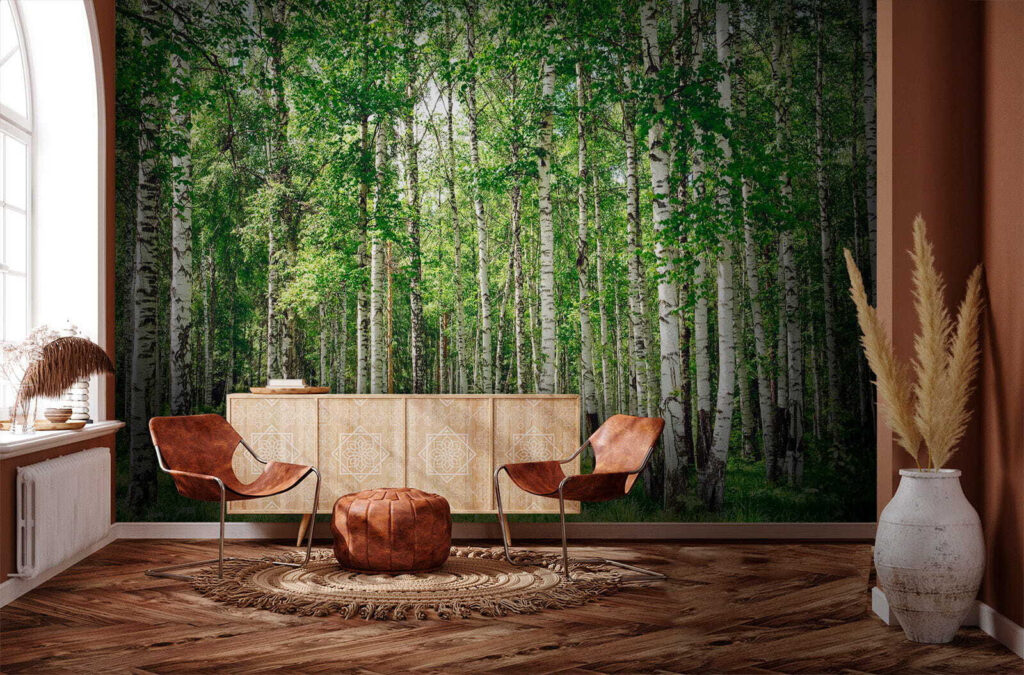 Group of trees in a forest