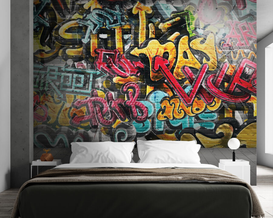 Zeď s graffiti