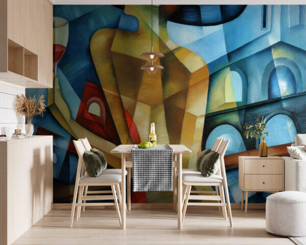 Painting of a woman holding a glass of wine