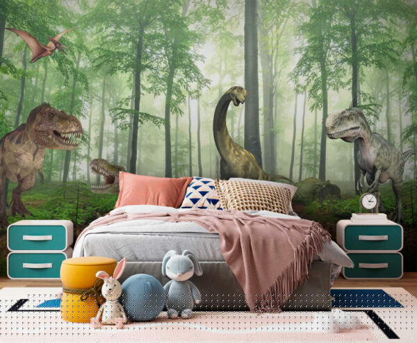 Skupina dinosaurů v lese Skupina dinosaurů v lese