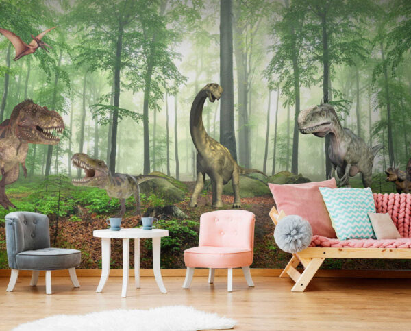 Skupina dinosaurů v lese Skupina dinosaurů v lese