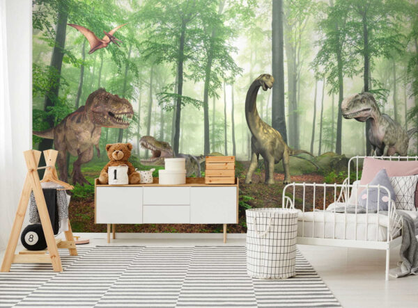 Skupina dinosaurů v lese Skupina dinosaurů v lese