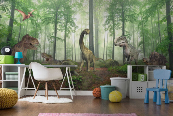 Skupina dinosaurů v lese Skupina dinosaurů v lese