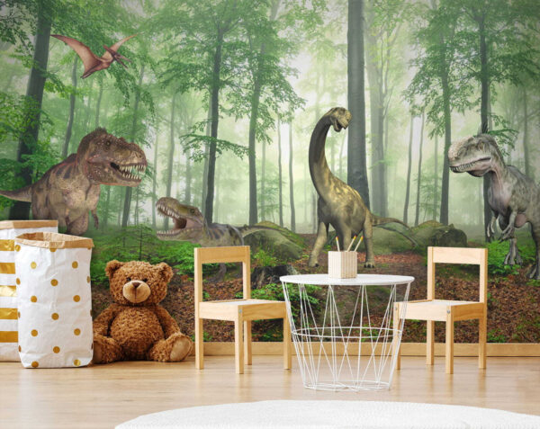Skupina dinosaurů v lese Skupina dinosaurů v lese