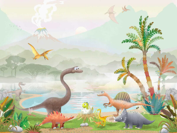 Skupina dinosaurů u jezera Skupina dinosaurů u jezera