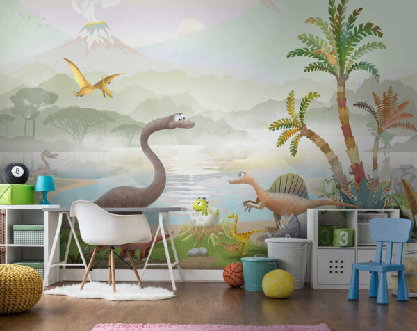 Skupina dinosaurů u jezera Skupina dinosaurů u jezera
