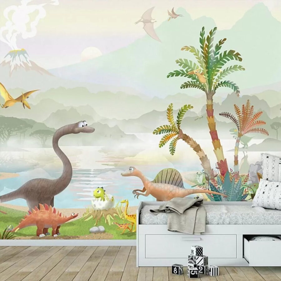 Skupina dinosaurů u jezera Skupina dinosaurů u jezera