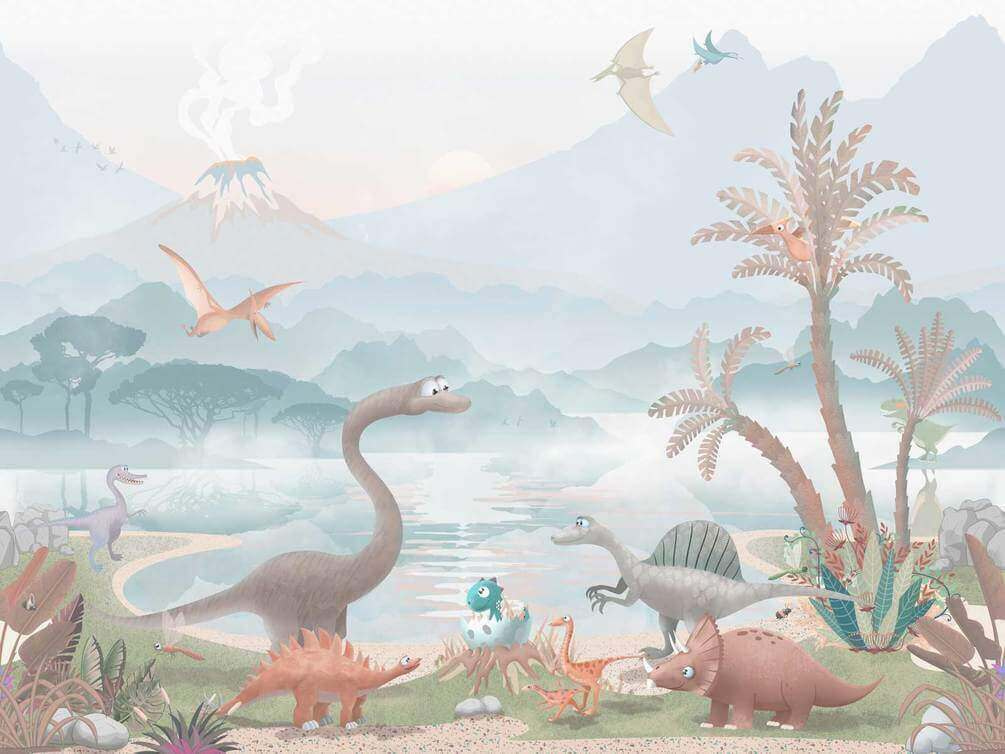 u60040v2p - Skupina dinosaurů u jezera - tegory