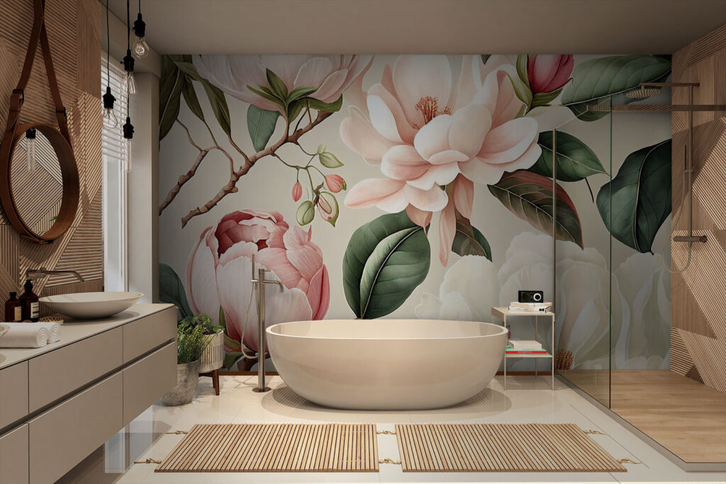 Elegant flowers in soft pastel colors